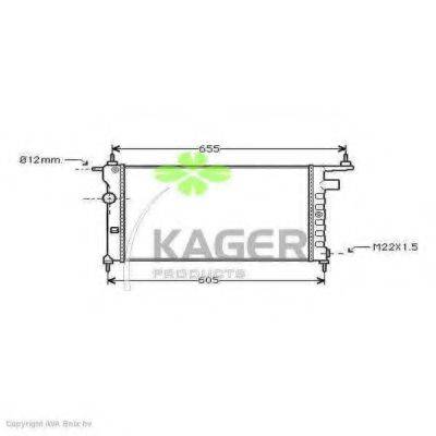 KAGER 310768 Радиатор, охлаждение двигателя