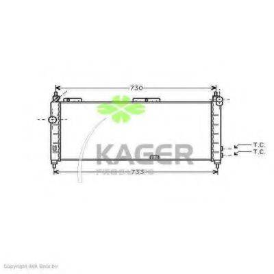 KAGER 310781 Радиатор, охлаждение двигателя