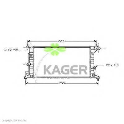KAGER 310790 Радиатор, охлаждение двигателя