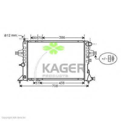 KAGER 310796 Радиатор, охлаждение двигателя