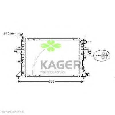 KAGER 310807 Радиатор, охлаждение двигателя