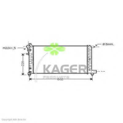 KAGER 310832 Радиатор, охлаждение двигателя