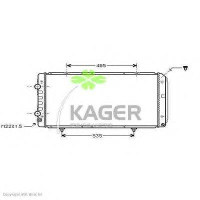 KAGER 310861 Радиатор, охлаждение двигателя