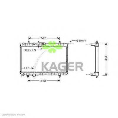 KAGER 310873 Радиатор, охлаждение двигателя