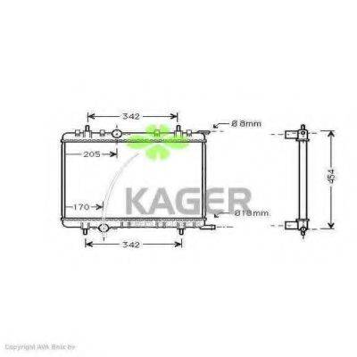 KAGER 310883 Радиатор, охлаждение двигателя