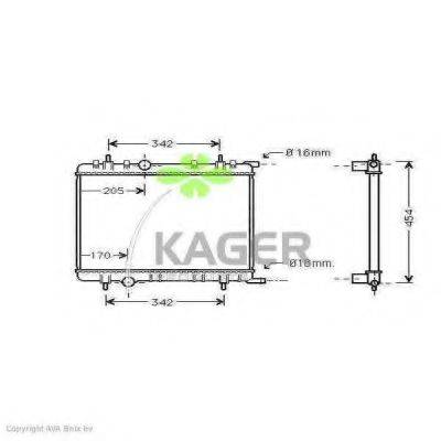 KAGER 310886 Радиатор, охлаждение двигателя