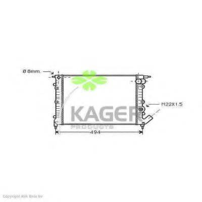 KAGER 310931 Радиатор, охлаждение двигателя