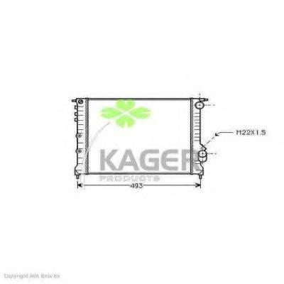KAGER 310932 Радиатор, охлаждение двигателя