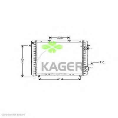 KAGER 310939 Радиатор, охлаждение двигателя