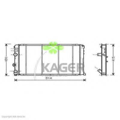 KAGER 310966 Радиатор, охлаждение двигателя