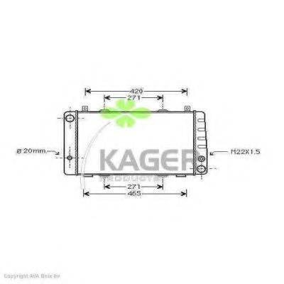 KAGER 310998 Радиатор, охлаждение двигателя