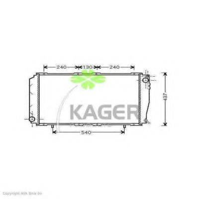 KAGER 311030 Радиатор, охлаждение двигателя