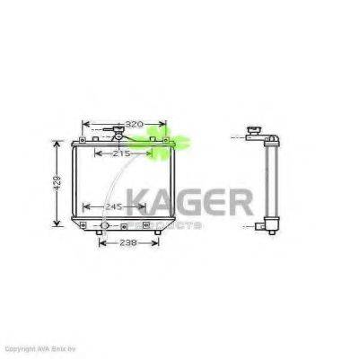 KAGER 311065 Радиатор, охлаждение двигателя