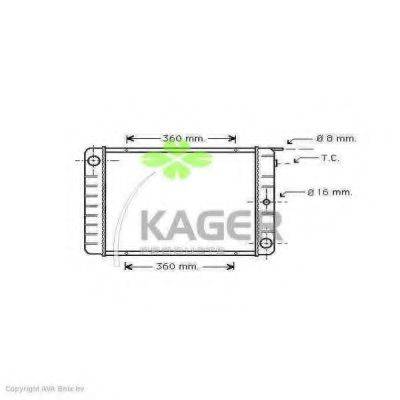 KAGER 311146 Радиатор, охлаждение двигателя