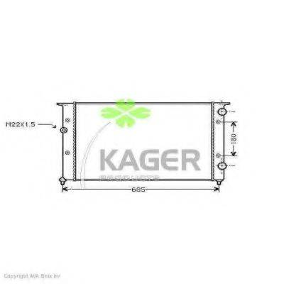 KAGER 311193 Радиатор, охлаждение двигателя