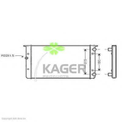 KAGER 311196 Радиатор, охлаждение двигателя