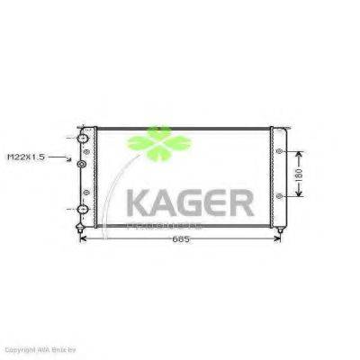 KAGER 311207 Радиатор, охлаждение двигателя