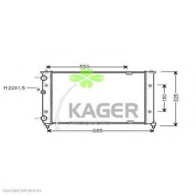 KAGER 311217 Радиатор, охлаждение двигателя