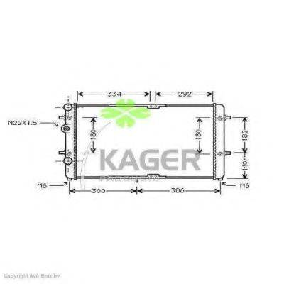 KAGER 311220 Радиатор, охлаждение двигателя