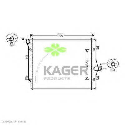 KAGER 311228 Радиатор, охлаждение двигателя