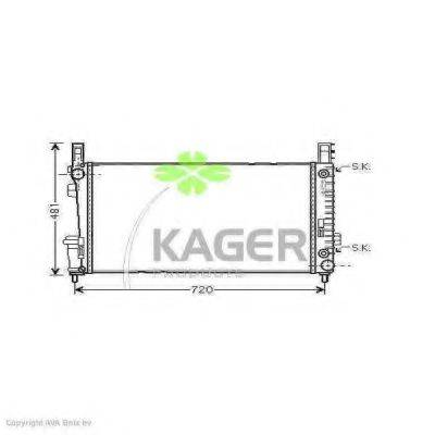 KAGER 311676 Радиатор, охлаждение двигателя