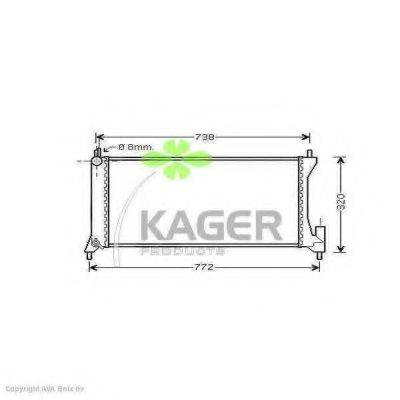 KAGER 311686 Радиатор, охлаждение двигателя