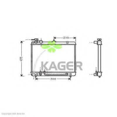 KAGER 311743 Радиатор, охлаждение двигателя