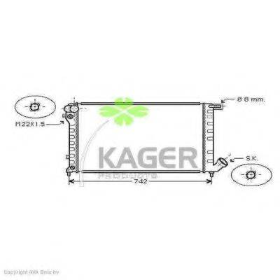 KAGER 311803 Радиатор, охлаждение двигателя