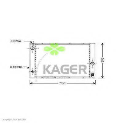 KAGER 312191 Радиатор, охлаждение двигателя