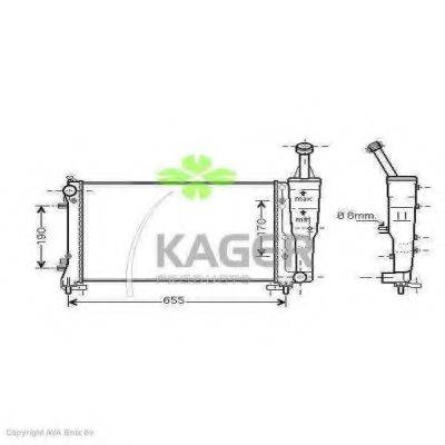 KAGER 312394 Радиатор, охлаждение двигателя
