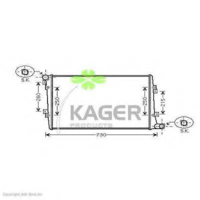 KAGER 312845 Радиатор, охлаждение двигателя