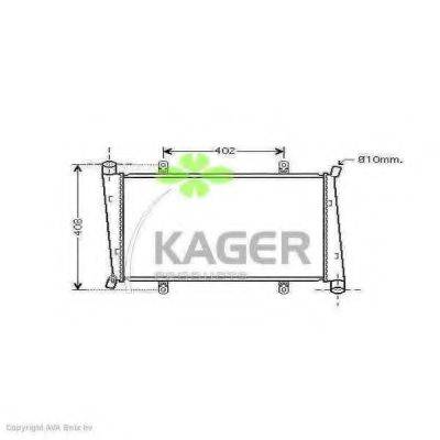 KAGER 313102 Радиатор, охлаждение двигателя