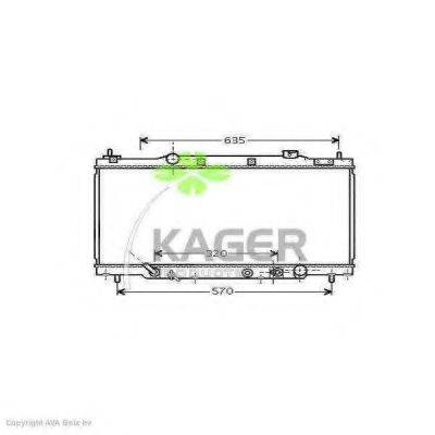 KAGER 313273 Радиатор, охлаждение двигателя