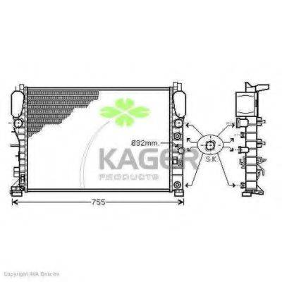 KAGER 313568 Радиатор, охлаждение двигателя