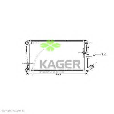 KAGER 313589 Радиатор, охлаждение двигателя