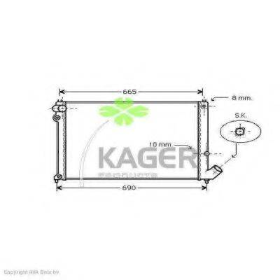 KAGER 313590 Радиатор, охлаждение двигателя