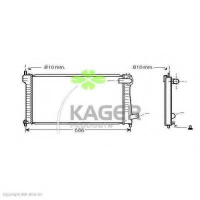 KAGER 313591 Радиатор, охлаждение двигателя