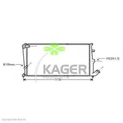 KAGER 313607 Радиатор, охлаждение двигателя