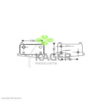 KAGER 313835 масляный радиатор, двигательное масло