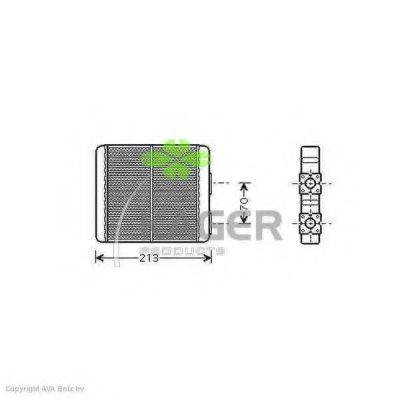 KAGER 320026 Теплообменник, отопление салона