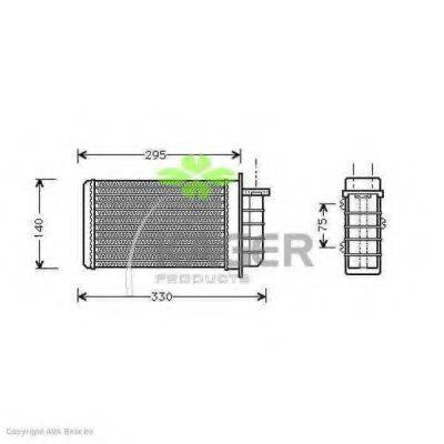KAGER 320051 Теплообменник, отопление салона