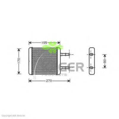 KAGER 320059 Теплообменник, отопление салона