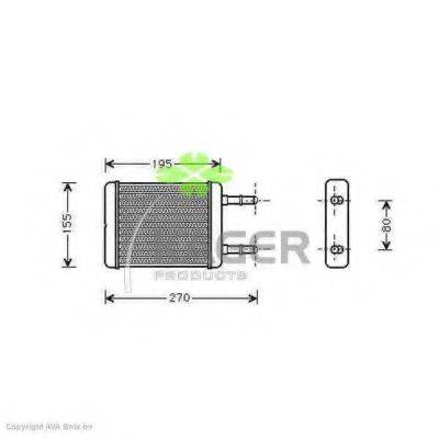 KAGER 320060 Теплообменник, отопление салона