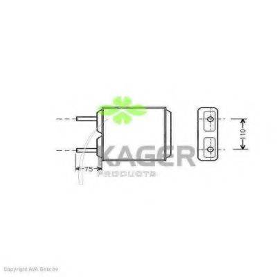 KAGER 320076 Теплообменник, отопление салона