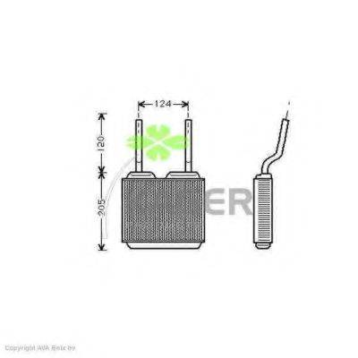 KAGER 320079 Теплообменник, отопление салона