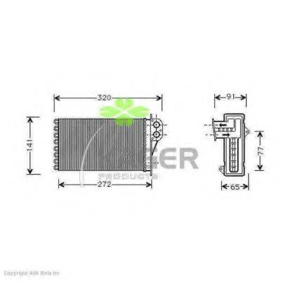 KAGER 320100 Теплообменник, отопление салона