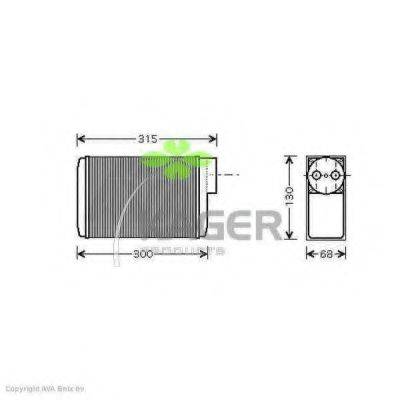 KAGER 320119 Теплообменник, отопление салона