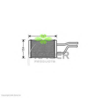 KAGER 320126 Теплообменник, отопление салона