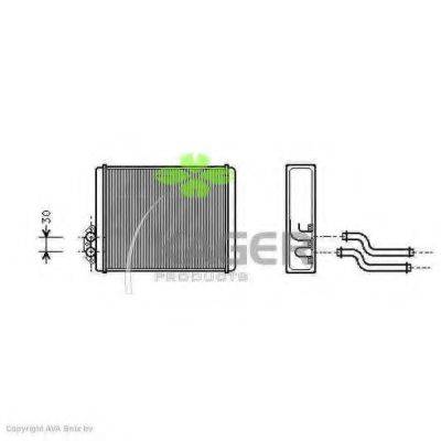 KAGER 320128 Теплообменник, отопление салона