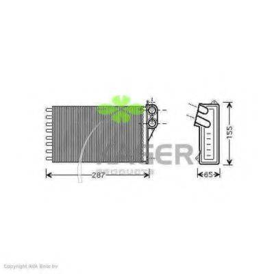 KAGER 320144 Теплообменник, отопление салона